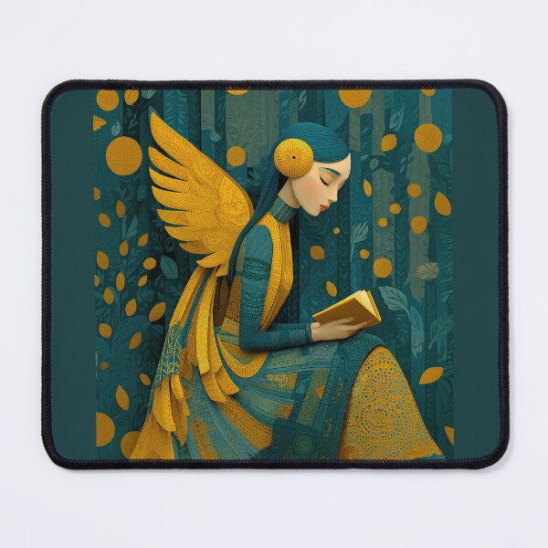 Item preview, Golden Angel Reading in Magical Forest designed and sold by colorful-white.