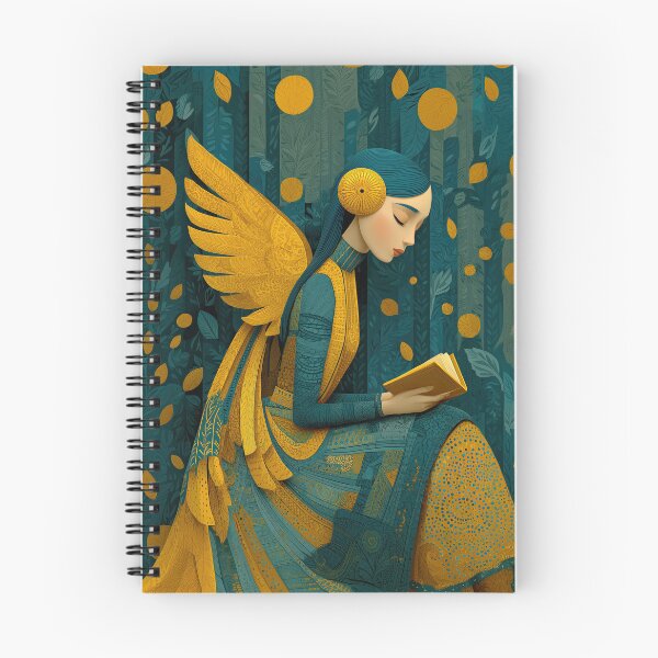 Item preview, Golden Angel Reading in Magical Forest designed and sold by colorful-white.