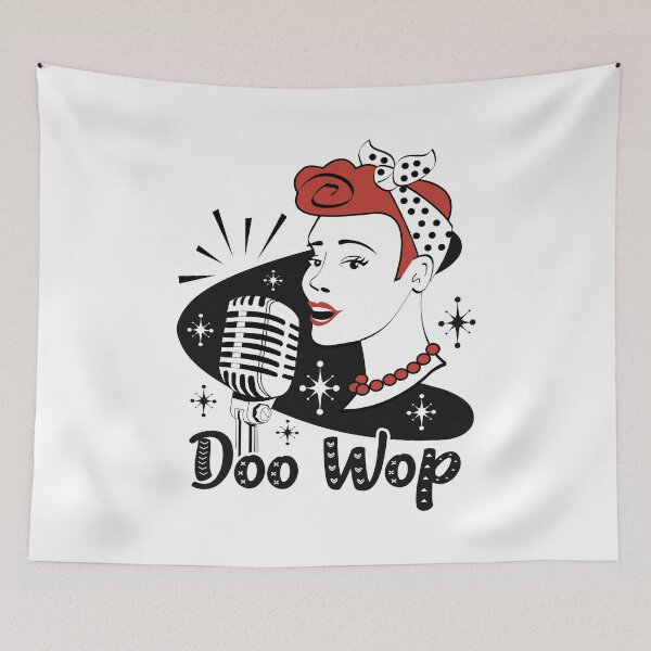 Item preview, Doo Wop Music Vintage Pin Up Girl Vintage 50s Sock Hop Dance Party designed and sold by MemphisCenter.