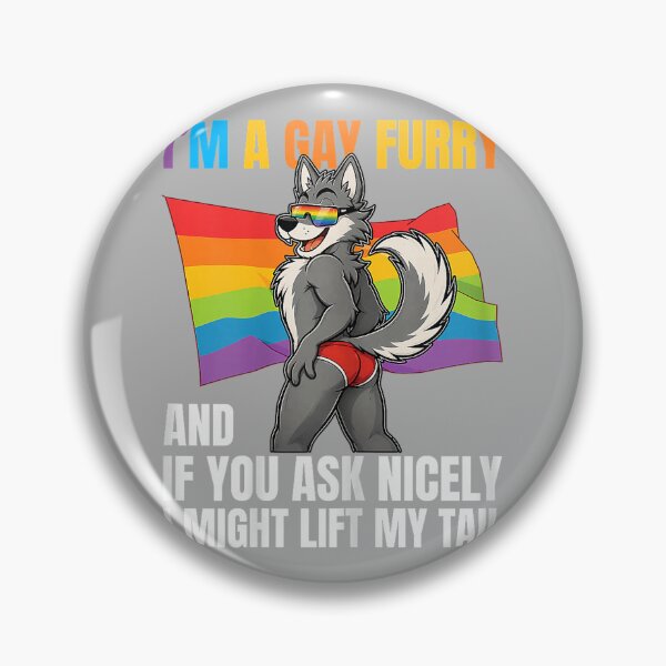 Item preview, Funny Gay Furry Tail Pride Rainbow Queer Fox CSD Party LGBTQ designed and sold by GreggRoss.