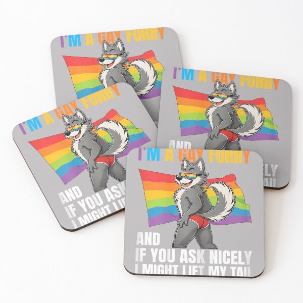 Item preview, Funny Gay Furry Tail Pride Rainbow Queer Fox CSD Party LGBTQ designed and sold by GreggRoss.