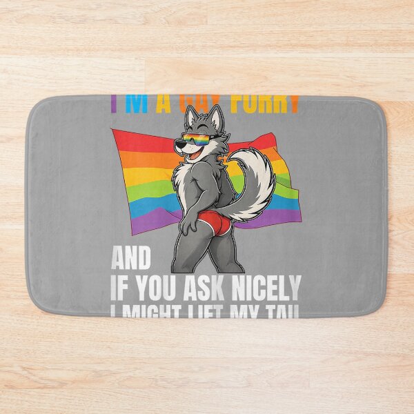 Item preview, Funny Gay Furry Tail Pride Rainbow Queer Fox CSD Party LGBTQ designed and sold by GreggRoss.