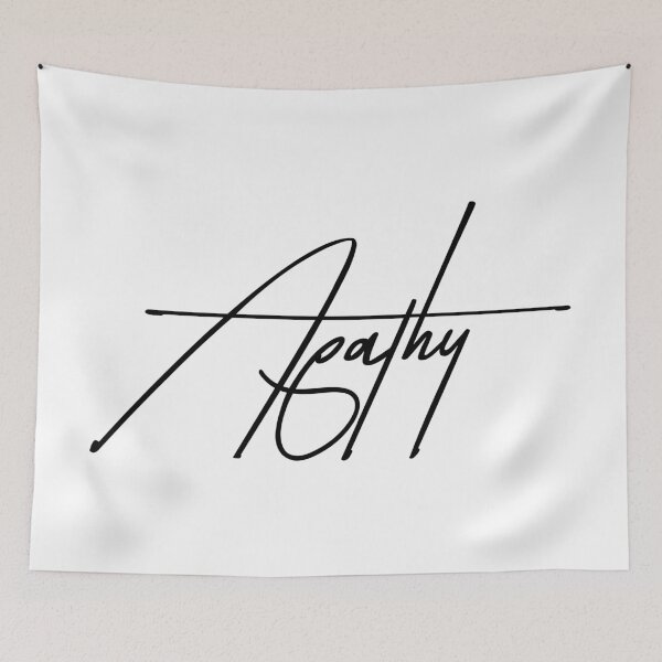 Item preview, Apathy - Deadpan Monochrome Indifference Quote designed and sold by ReggieDior.