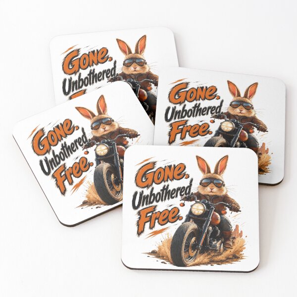 Item preview, Biker Rabbit Funny Unbothered Animal Lover Gift designed and sold by Gentlestate.
