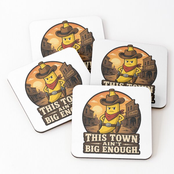 Item preview, This Town Ain’t Big Enough Funny Cowboy Banana Design designed and sold by MonkiFlipp.
