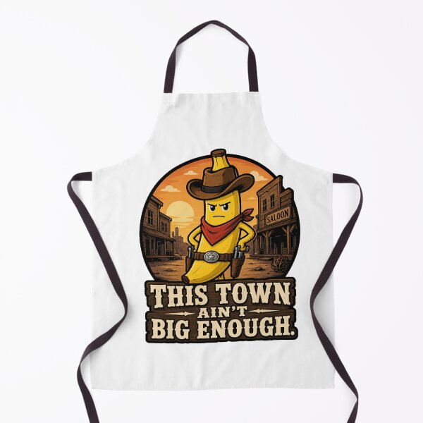 Item preview, This Town Ain’t Big Enough Funny Cowboy Banana Design designed and sold by MonkiFlipp.