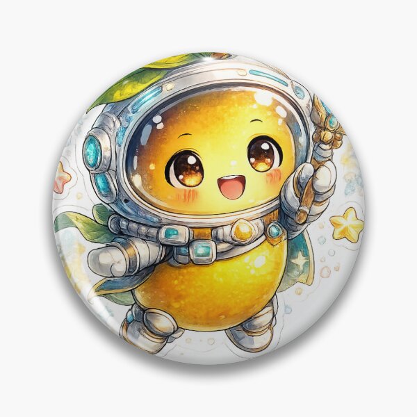 Item preview, Mango Space Explorer – Kawaii Astronaut Sticker designed and sold by blossomfun.