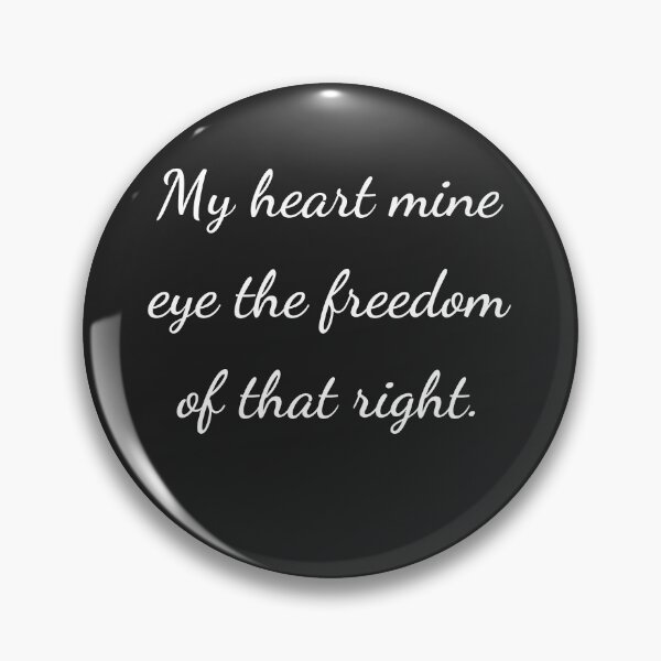 Item preview, "My heart mine eye the freedom of that right." - handwriting white designed and sold by ariksworld.