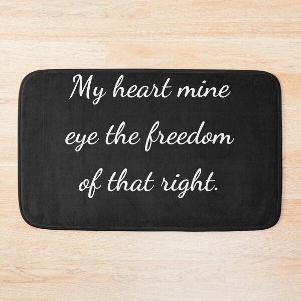 Item preview, "My heart mine eye the freedom of that right." - handwriting white designed and sold by ariksworld.