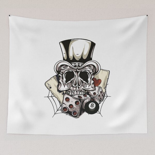 Item preview, Rock Skull Retro Rockabilly Classic Rock and Roll Bikers Psychobilly designed and sold by MemphisCenter.