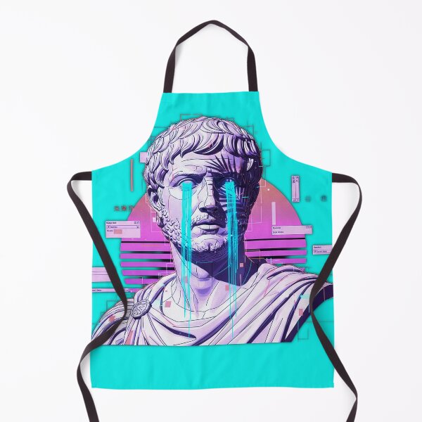 Item preview, Neon Weeping Bust: Cyan Retro Sunset designed and sold by A E S T H E T A T A G.