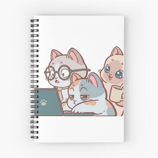 Item preview, Funny Cats Working On Laptop Office Meme designed and sold by CrystalMineArts.
