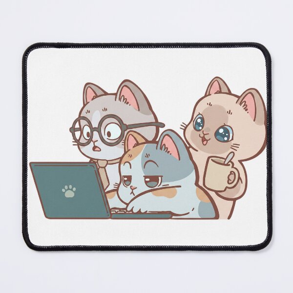 Item preview, Funny Cats Working On Laptop Office Meme designed and sold by CrystalMineArts.