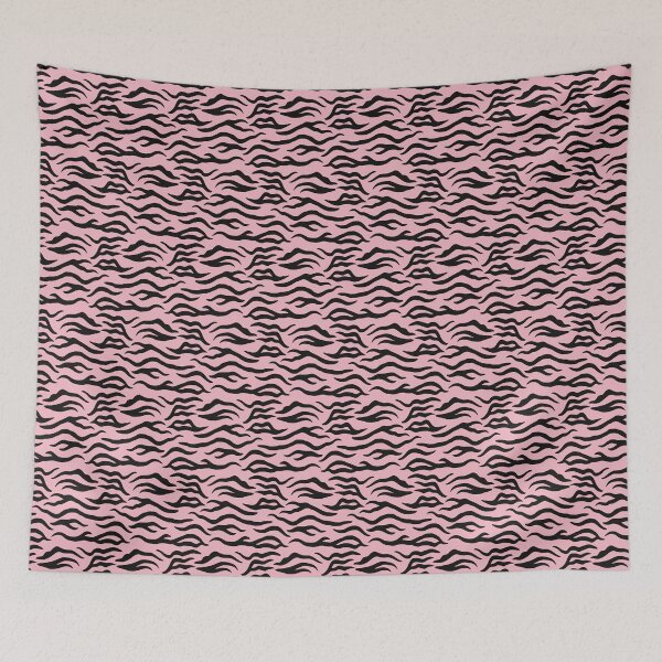 Item preview, Blush and Black tiger print designed and sold by pattern-archive.