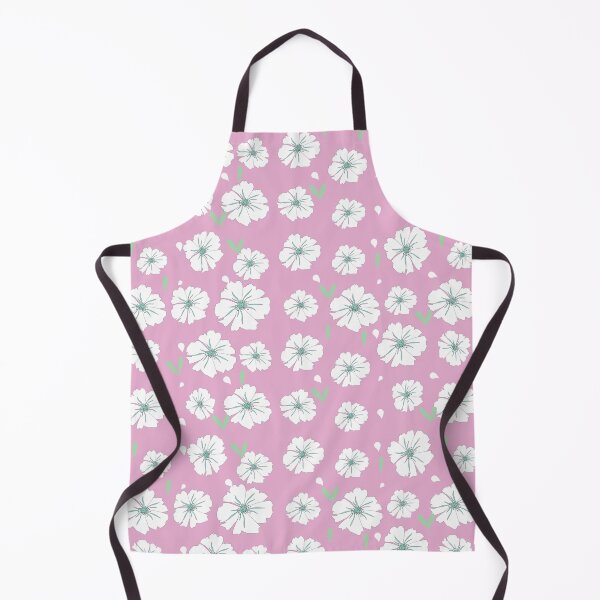 Item preview, Cute seamless pattern with white cosmos flowers on pink background. designed and sold by AjjimaJKM.