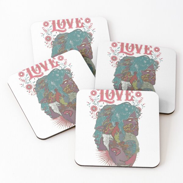 Item preview, Hippie Love Faces Collage Distressed Vintage designed and sold by sawsan-art.