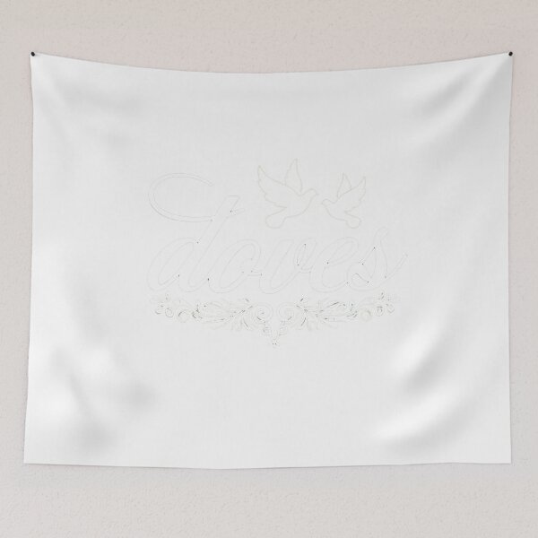Item preview, Doves Word Art Serif Typography Minimalist designed and sold by sawsan-art.
