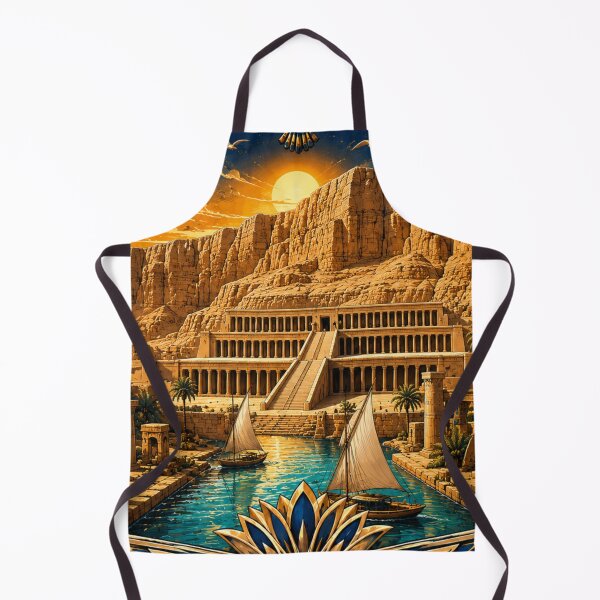 Item preview, Hatshepsut Temple Nile Sunset designed and sold by BastetNileArt.