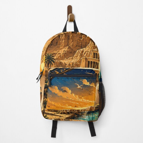 Item preview, Hatshepsut Temple Nile Sunset designed and sold by BastetNileArt.