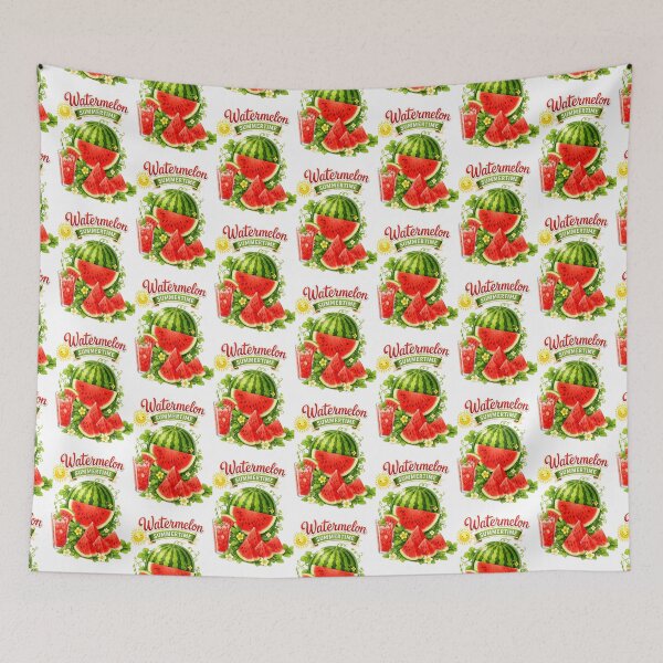Item preview, Vintage Summer Harvest Market Watercolor Garden Design designed and sold by Hookesmode.