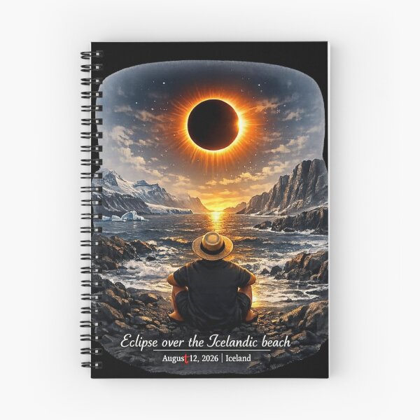 Item preview, Total Solar Eclipse August 12 2026 Spain Iceland Beach Viewer designed and sold by FANTASYoDarknes.