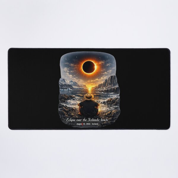 Item preview, Total Solar Eclipse August 12 2026 Spain Iceland Beach Viewer designed and sold by FANTASYoDarknes.