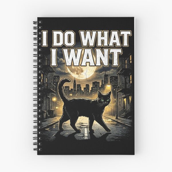 Item preview, I Do What I Want Vintage Moody Night City Street Black Cat designed and sold by Yellowriversss.