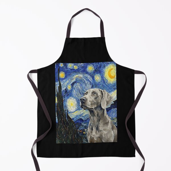 Item preview, Weimaraner Dog Starry Night Van Gogh Art designed and sold by Littermin.