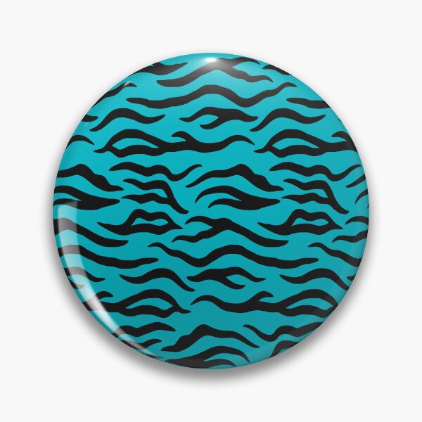 Item preview, Cyan and Black tiger print designed and sold by pattern-archive.
