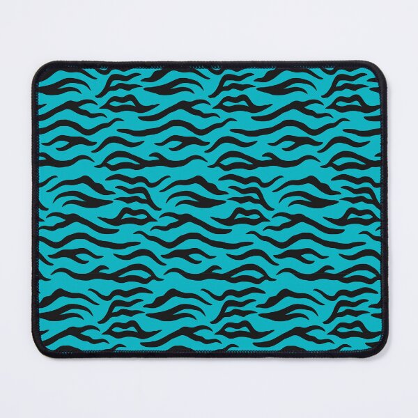 Item preview, Cyan and Black tiger print designed and sold by pattern-archive.