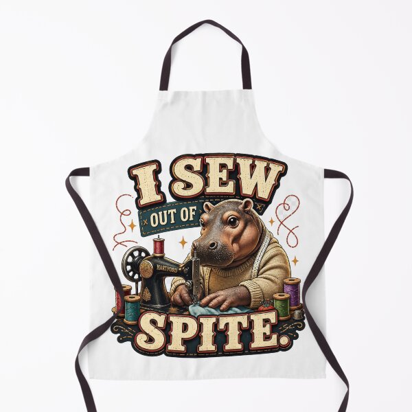 Item preview, Funny Hippo Sewing Spite Seamstress Gift designed and sold by Gentlestate.