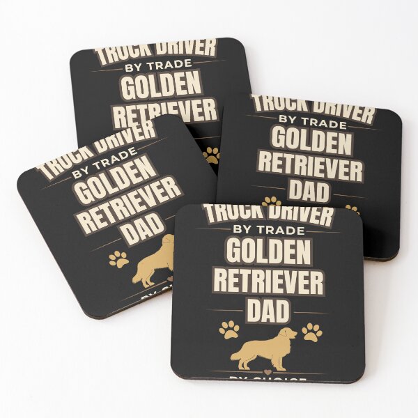Item preview, Truck Driver By Trade Golden Retriever Dad By Choice Funny Dog Lover Gift T-Shirt designed and sold by Uvclick.