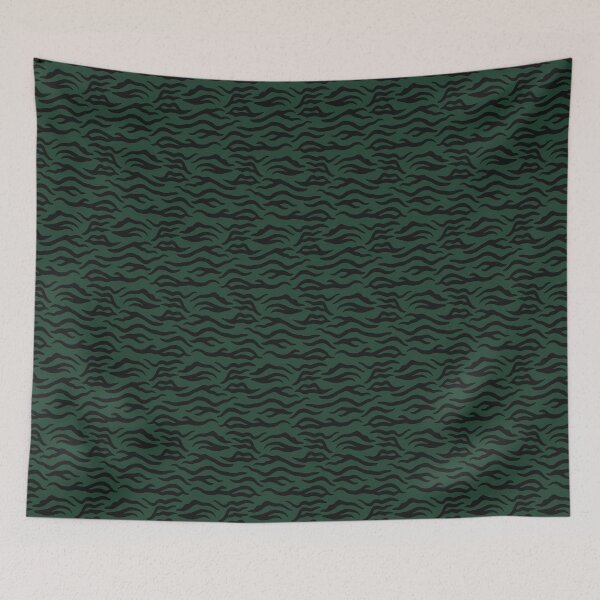 Item preview, Forest Green and Black tiger print designed and sold by pattern-archive.