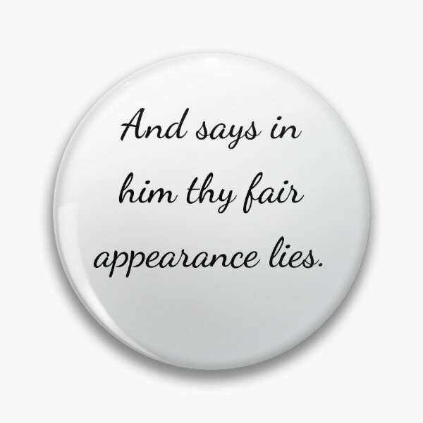 Item preview, "And says in him thy fair appearance lies." - handwriting black designed and sold by ariksworld.