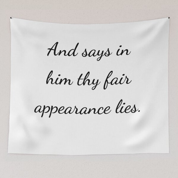 Item preview, "And says in him thy fair appearance lies." - handwriting black designed and sold by ariksworld.