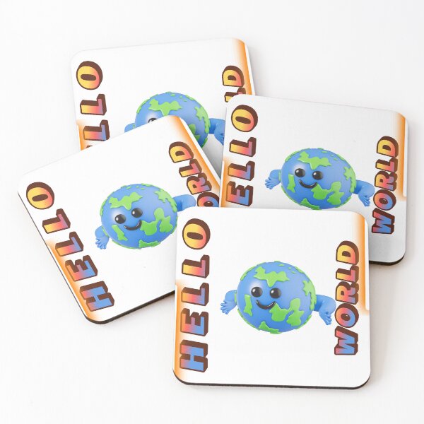 Item preview, Hello World Cartoon Earth Typography Art designed and sold by GraphixByHub.