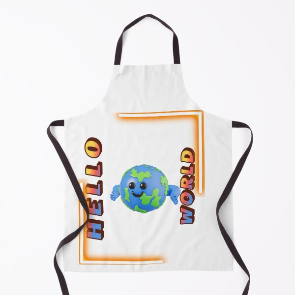 Item preview, Hello World Cartoon Earth Typography Art designed and sold by GraphixByHub.