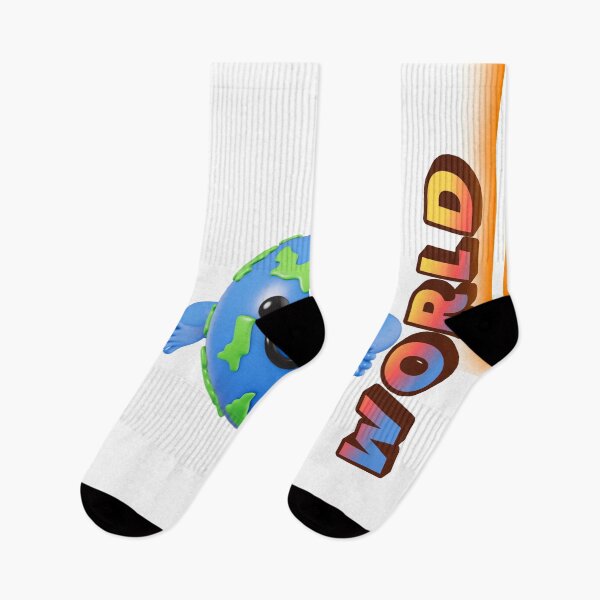 Item preview, Hello World Cartoon Earth Typography Art designed and sold by GraphixByHub.