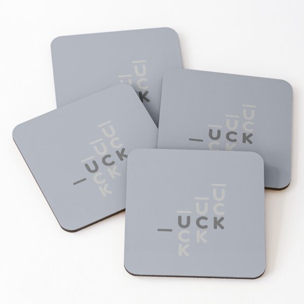 Item preview, Abstract Vertical Typographic Luck Word Puzzle designed and sold by VibeShift Studio.