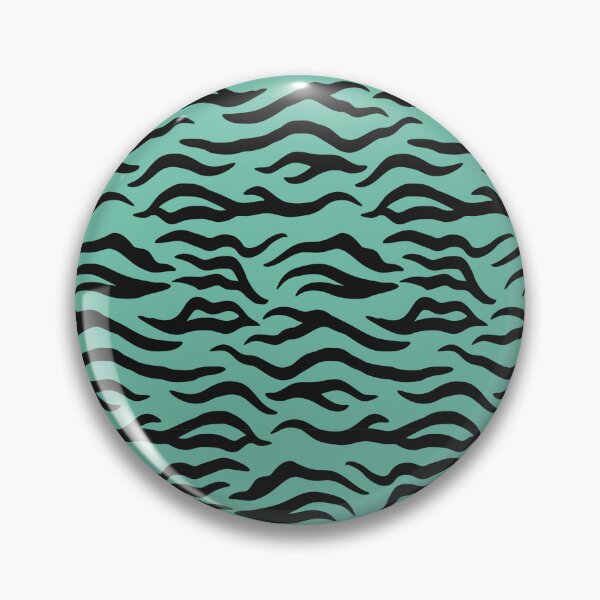 Item preview, Pastel Green and Black tiger print designed and sold by pattern-archive.
