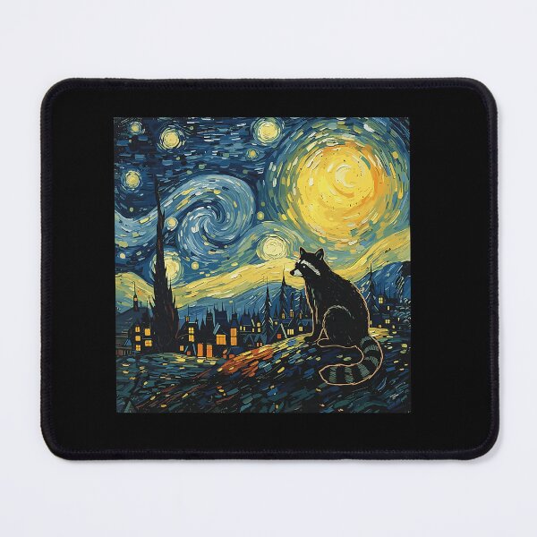 Item preview, Raccoon Starry Night Van Gogh designed and sold by Littermin.
