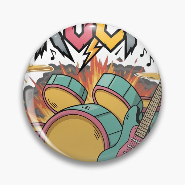Item preview, Exploding Rock Music Drum Kit Guitar Design designed and sold by Echomyriad.