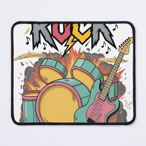 Item preview, Exploding Rock Music Drum Kit Guitar Design designed and sold by Echomyriad.