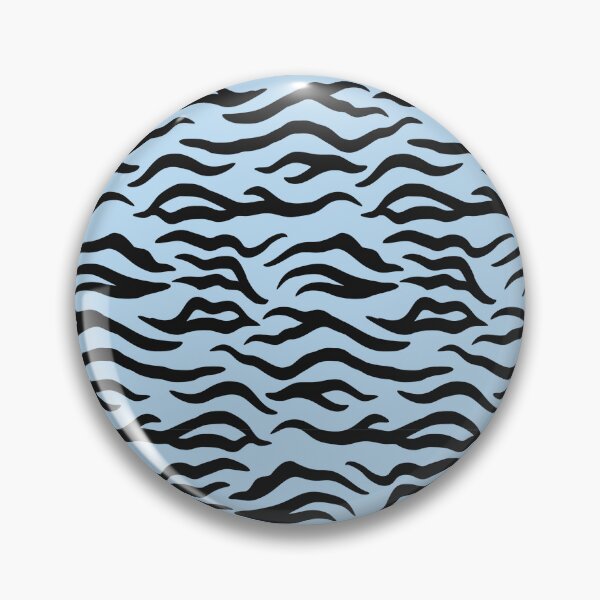 Item preview, Ice Blue and Black tiger print designed and sold by pattern-archive.