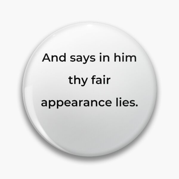 Item preview, "And says in him thy fair appearance lies." - print black designed and sold by ariksworld.