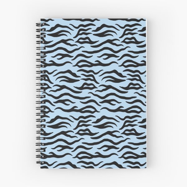 Item preview, Ice Blue and Black tiger print designed and sold by pattern-archive.