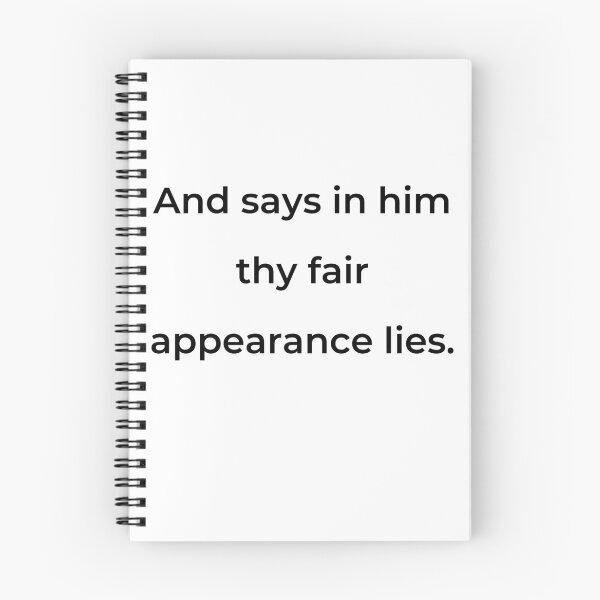 Item preview, "And says in him thy fair appearance lies." - print black designed and sold by ariksworld.