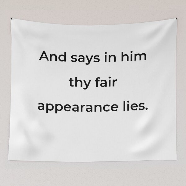 Item preview, "And says in him thy fair appearance lies." - print black designed and sold by ariksworld.