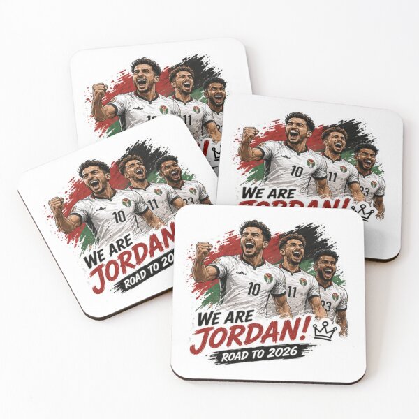 Item preview, We Are Jordan! Road to World Cup 2026 Football Fan Sticker designed and sold by Pixanova.