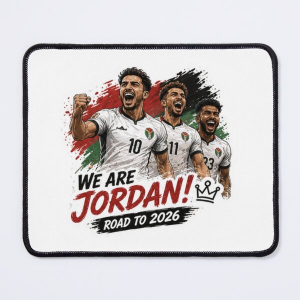 Item preview, We Are Jordan! Road to World Cup 2026 Football Fan Sticker designed and sold by Pixanova.
